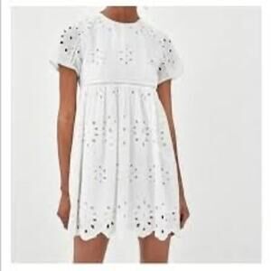 MSRP $69.90 Style and Co White Eyelet Baby Doll Mini Size L | SAME DAY SHIP